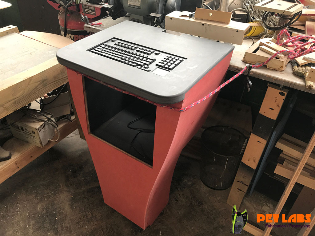 Black and Red MDF Kiosk Black and Red MDF Kiosk